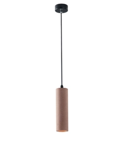 LAMPADA A SOSPENSIONE "KRUK" IN CEMENTO MATTONE, H 120 CM